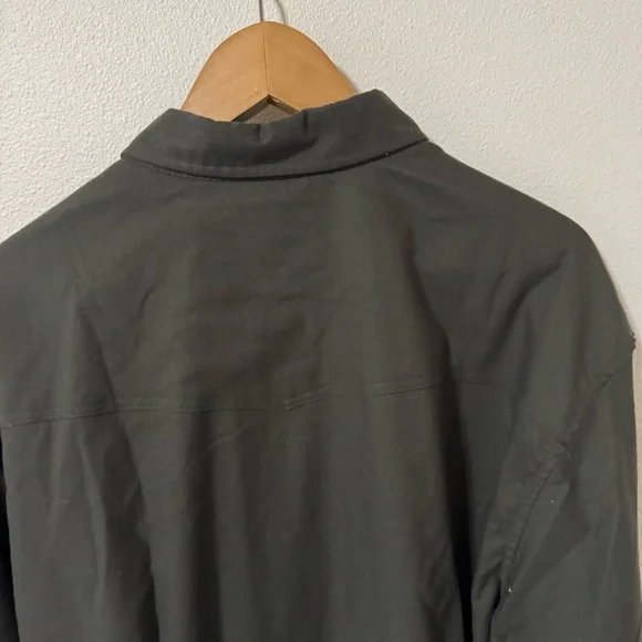 Poncho Laramie Western Performance Flannel Long Sleeve Pearl Snap Shirt Gray-XL - Picture 9 of 12